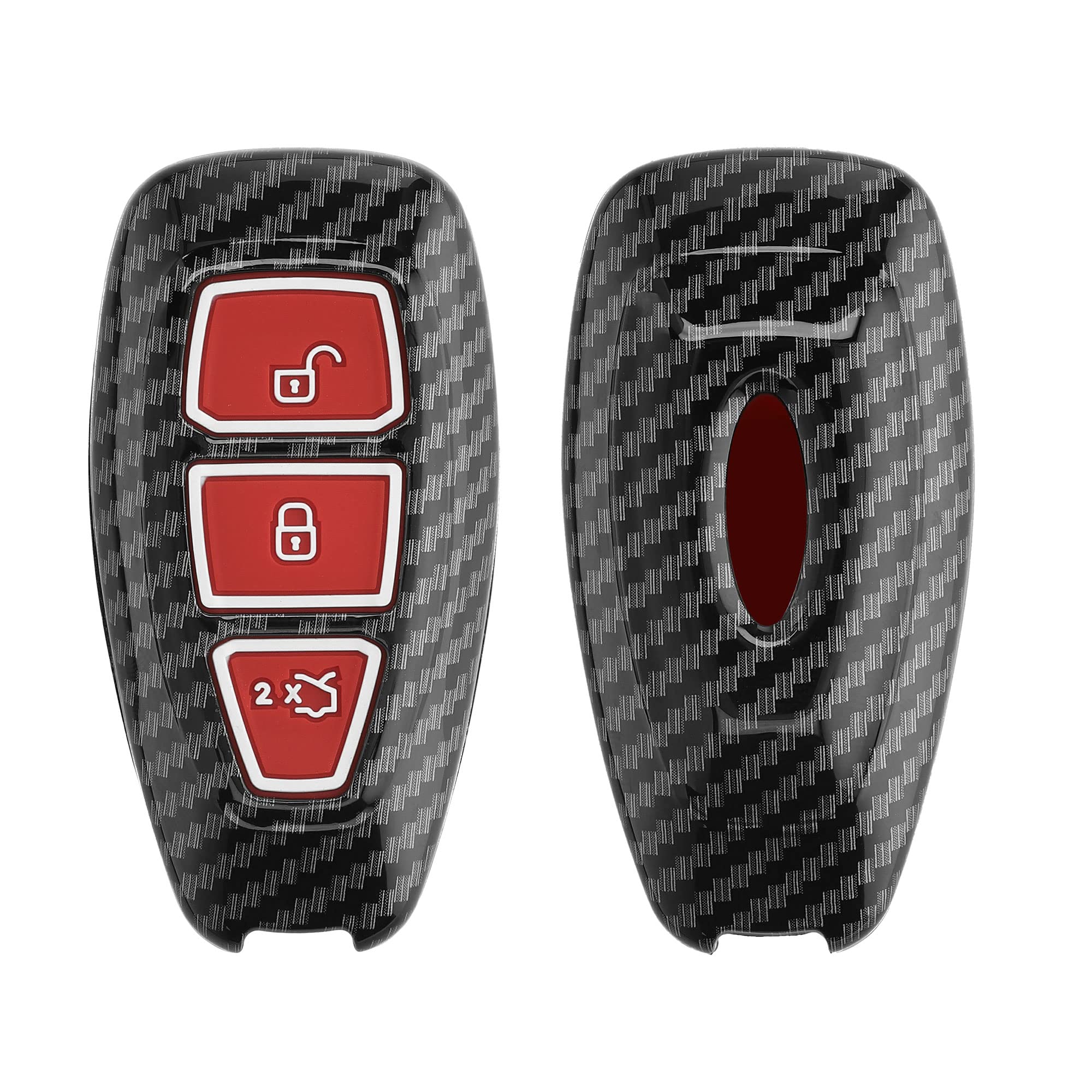 kwmobile Key Cover Compatible with Ford - Carbon