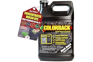 COLORBACK Black Mulch Dye, 12,800 Square Feet Coverage – Mulch Colorant for Landscaping & Garden Beds, Wood Mulch Dye, Mulch Color Restorer & Playground Bark Mulch, Eco-Friendly Mulch Paint, 1-Gallon