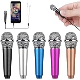 Uniwit Mini Portable Vocal/Instrument Microphone for Voice Video Recording Singing,Vlogging, Podcasting, Tiny Microphone for iPhone Android Phone Computer Latop Notebook Tablet iPad(Black)
