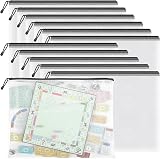 Umriox A3 Plastic Wallets Folders 12pcs Zip Document Bags Black