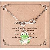 AHAETH Frog Necklace Gifts for Women Cute Mothers Day Frogs Themed Jewelry Frogs Lovers Frog Necklaces