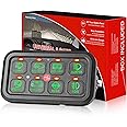 8 Gang Switch Panel, Niking Auto On-Off LED Car Switch Panel Circuit Control Relay System Box Universal Slim Touch Panel Waterproof for Truck Boat ATV UTV SUV Caravan Marine Can-Am