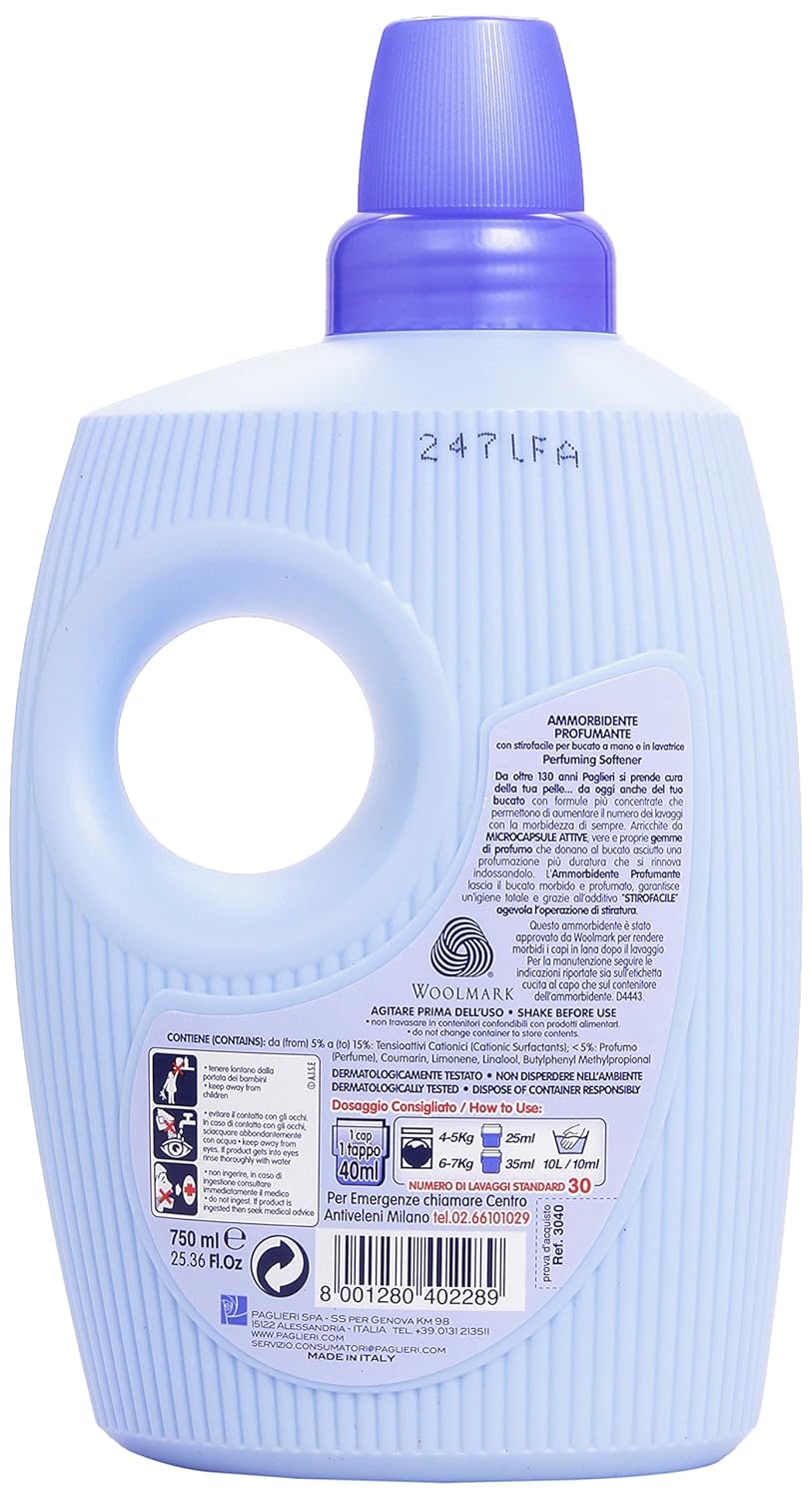 Amazon.com: Felce Azzurra Bianco Perfuming Classic Softener Concentrated 750ml 25.3oz: Health & Personal Care
