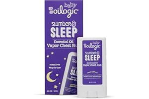 Oilogic Slumber & Sleep Chest Vapor Rub Essential Oil for Babies & Toddlers - Gentle Essential Oils Soothe & Calm The Senses - Pediatrician-Tested, Safe for Baby, Mess-Free Application, .42 Oz