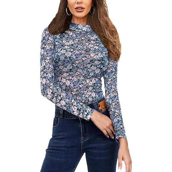 BOENLE Graffiti Lines Long Sleeve Shirts for Women Sexy