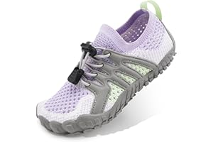 Stelle Girls Boys Water Shoes Aqua Socks with Adjustable Laces Quick Drying Beach Sports Non Slip Swimming Hiking Shoes