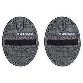 Le Creuset Set of 2 Silicone Pot Grips, Noir