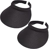 2 Pack Wide Brim Sun Visor Hats Women Men Large Clip-on Visors Hat UV Protection Outdoors Sports Golf Beach Cap