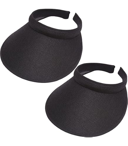 2 Pack Clip On Visors Adjustable Wide Brim Sun Hat Sport Visor s-l400.jpg main image 3