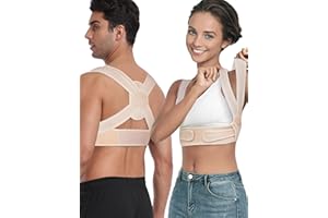 Enthra Posture Corrector for Women Men,BI-Straps Back Straightener - Bamboo Fiber Back Brace Posture Corrector - Instant Upper Back Pain Relief (Beige, M/L)