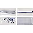 Royal Doulton Pacific Mixed Patterns Rectangular Dish Set of 4, Blue/White, 9.4"