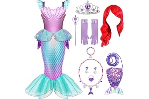 Spooktacular Creations Halloween Mermaid Costume for Girls, Little Mermaid Dress, Princess Dress Up for Girls 4-6 for DressUp