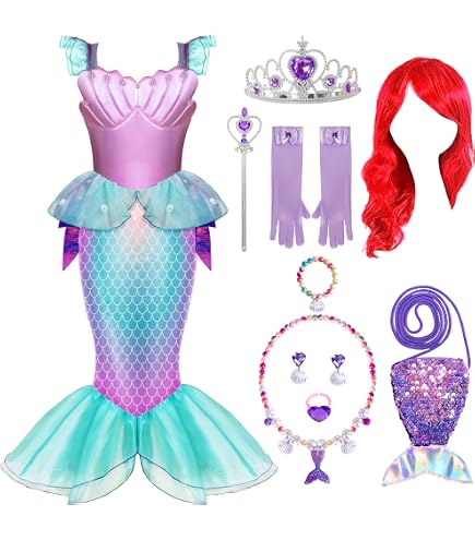 gigglescape mermaid dress up GiggleScape Mermaid Dress-Up & Matching Plush Doll Exclusive 10-Inch