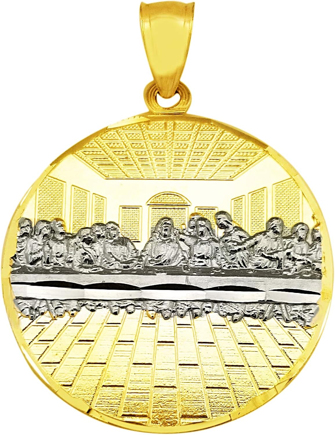 10K Yellow Gold Last Supper Pendant Last Supper Medallion