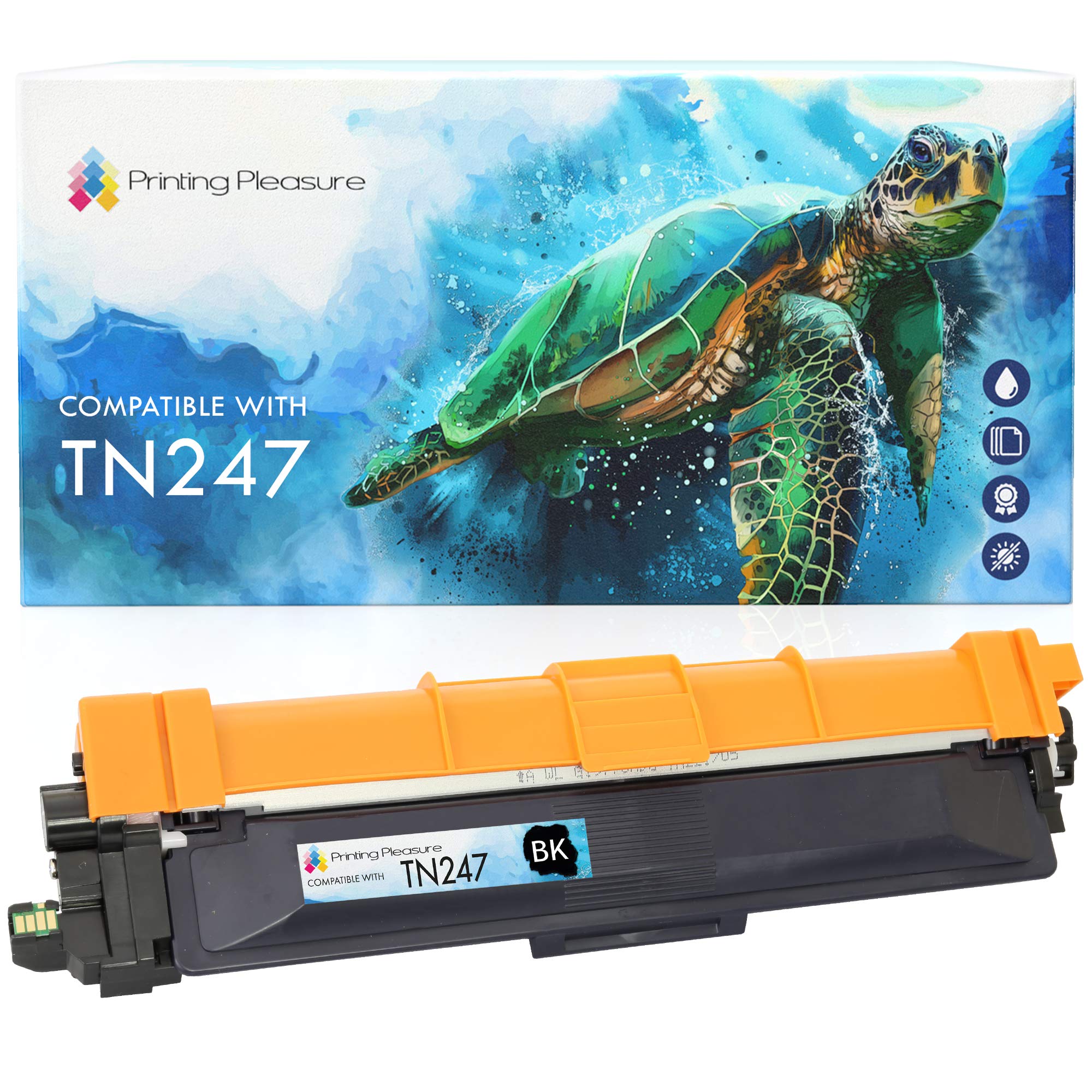 Printing Pleasure TN-247 Toner Cartridge TN-247BK compatible for Brother DCP-L3510CDW L3550CDW HL-L3210CW L3230CDW L3270CDW MFC-L3710CW L3750CDW L3770CDW | Black