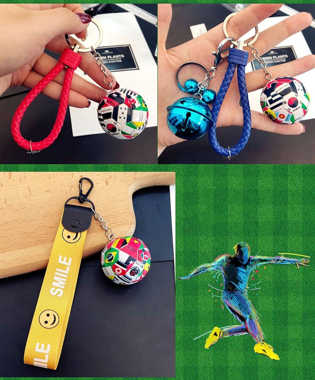 hefeilzmy Sports Ball Key Chain Soccer Ball Keychains (1): Clothing