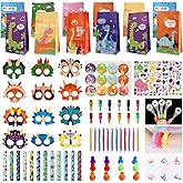 Dinosaur Party Favors 12 Kids Set,Return Gifts for Dinosaur Birthday Party Supplies,Goodie Bags & Game Prizes for Kids,Dino Themed Parties Decorations Gifts,School Classroom Rewards Toys