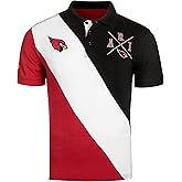 FOCO NFL Football Team Crest and Stripe Men's Polo Shirt