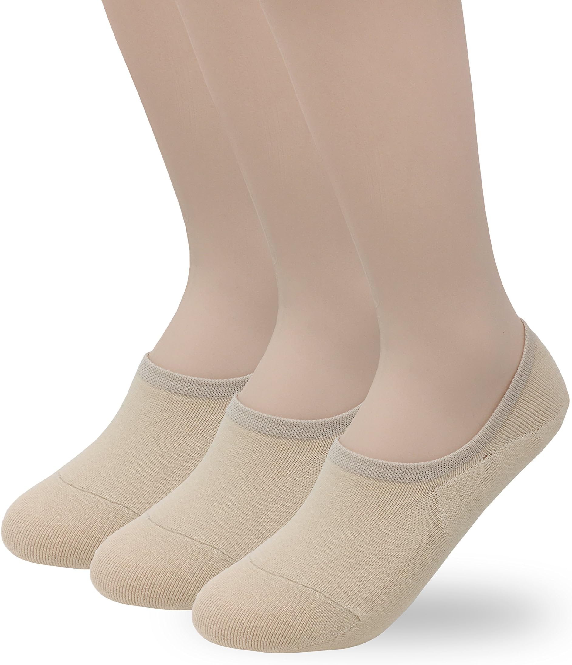 Eedor Women's 3 to 8 Pairs No Show Low Cut Socks Thin Invisible Cotton Casual Non Slip Socks Hidden Flat Boat Liner S17