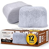 12-Pack Cuisinart Compatible Coffee Maker Charcoal Filter, Replacement Water Filters For All Cuisinart Coffee Makers (12…