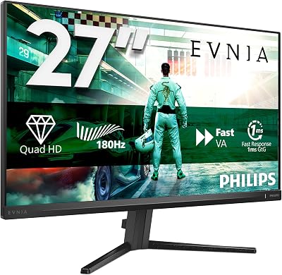 Philips Evnia 27M2N3500NL 27 inch QHD Monitor 180Hz 1ms FreeSync Premium