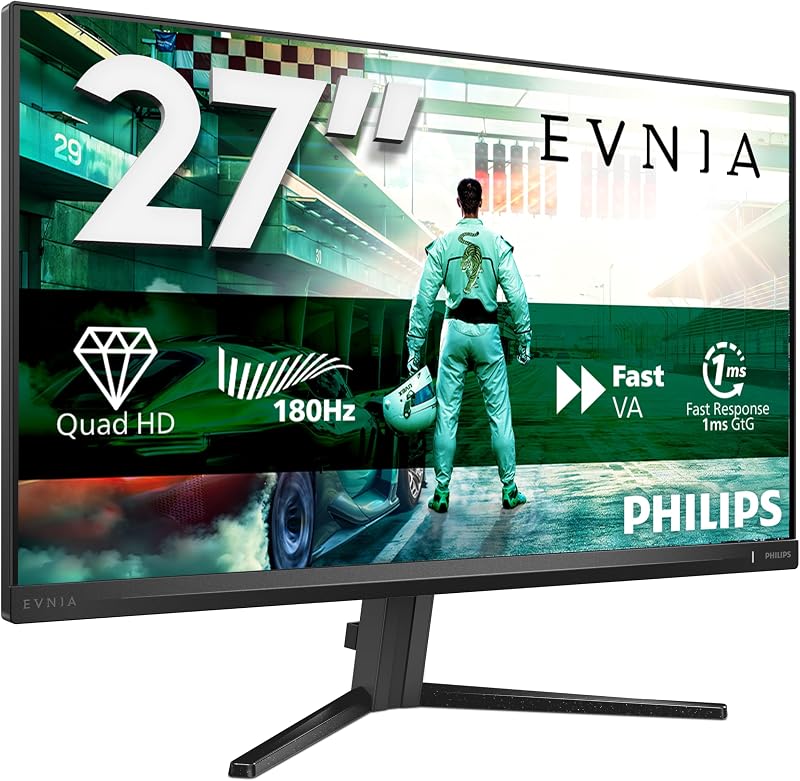Philips Evnia 27M2N3500NL 27 inch QHD Monitor 180Hz 1ms FreeSync Premium
