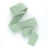 Greenery 1 inch wide 5 yds frayed edges handmade