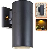 ZUUKOLE Dusk to Dawn Outdoor Wall Sconce, Waterproof Exterior Light Fixture | ETL Listed, Aluminum Wall Mount Lights, Upward or Downward Exterior Light Fixture for Porch,Patio or Doorway