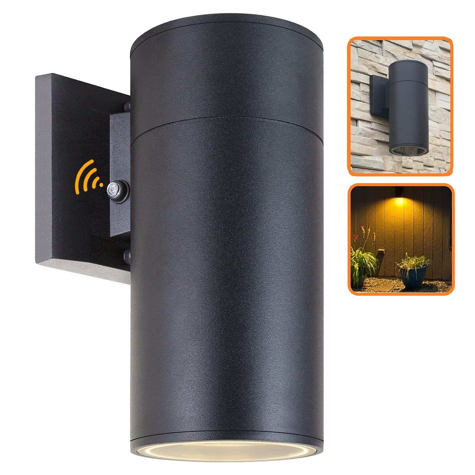 Photo 1 of ZUUKOLE Dusk to Dawn Sensor Outdoor Wall Light, Exterior Lighting -ETL Listed, Aluminum Anti-Rust Waterproof Wall Mount Cylinder Design, 1-Direction Up or Down Light Fixture for Porch,Patio or Doorway