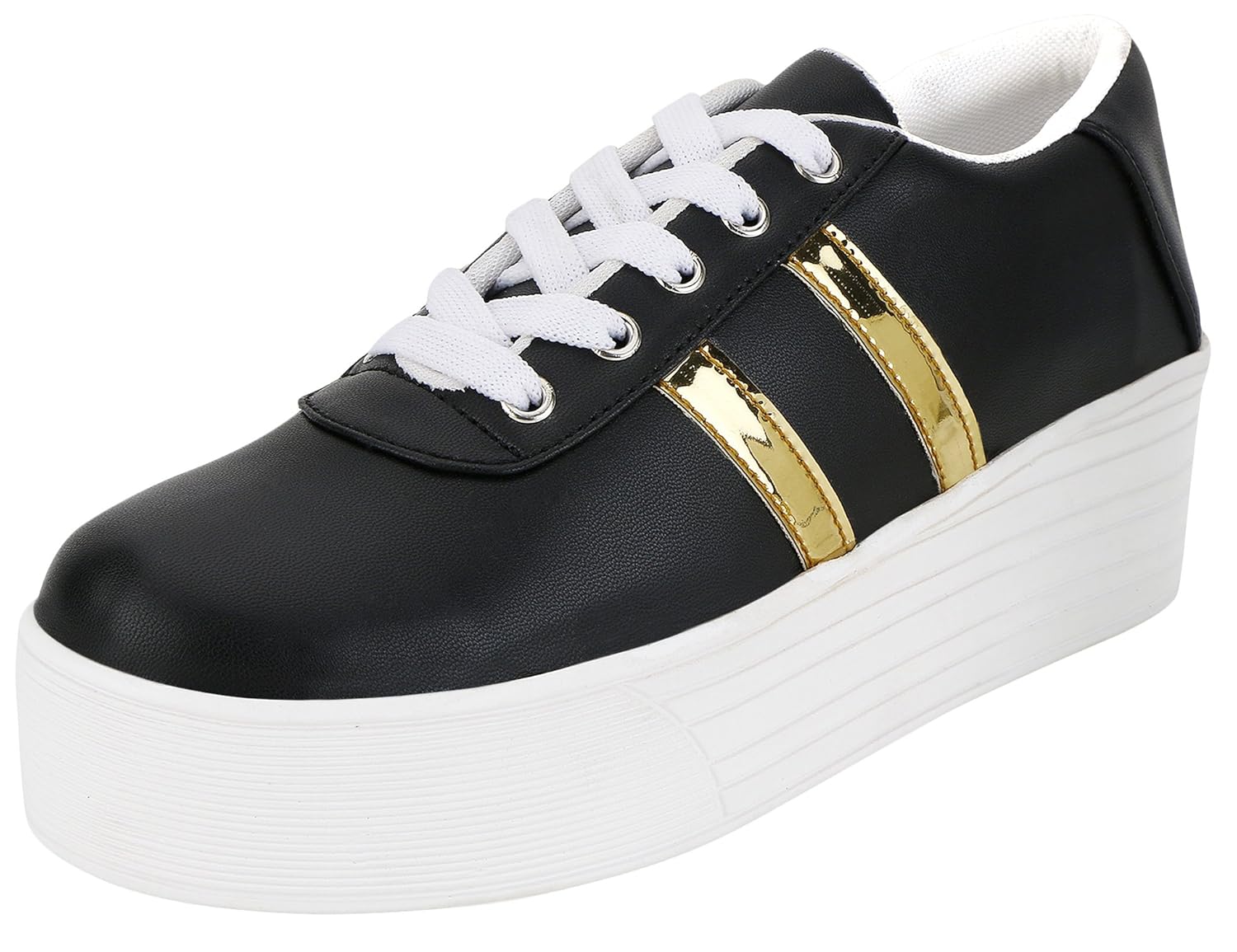 ethics perfect black gold sneaker shoes for women