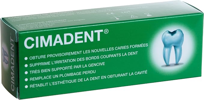 PANSEMENT DENTAIRE CIMADENT pour boucher une carie ou une obturation