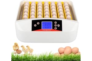 ACESHIN Egg Incubator,55 Incubators for Hatching Eggs,Poultry Hatcher Machine with Automatic Turning,Temperature & Humidity Control,LED Screen,General Purpose Incubator Chickens Ducks Birds