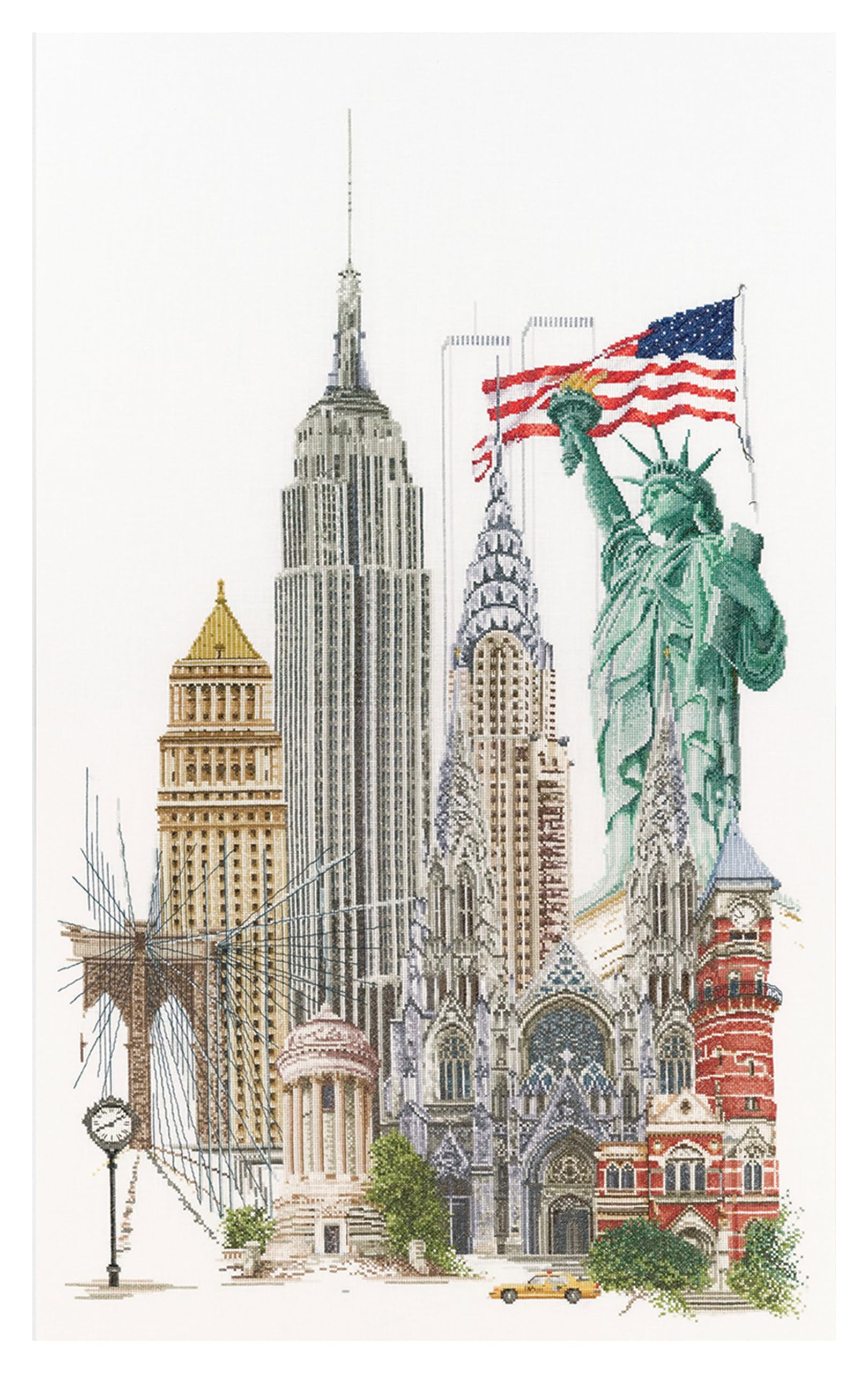 Thea Gouverneur Cross Stitch Kit, New York on Aida (18 Count), 50x79cm