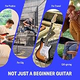 Donner 39 Inch Electric Guitar Starter Kit Sunburst HSS Pickup Bundle view 8