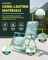 KEPLIN Set of 2 XXL Premium Heavy Duty Padded Zero Gravity Chairs view 7