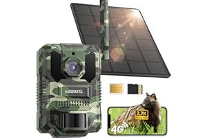 DEATTI 2.7K Video Cellular Trail Cameras,Game Cameras with No Glow Night Vision,64GB SD Card,No WiFi Needed,Unlimited Data Plan,0.2s Trigger Time for Wildlife Deer Monitoring Trail Cam