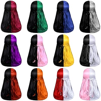 Multi-couleur Silky Durag Caps pour Hommes et Burundi Ubuy