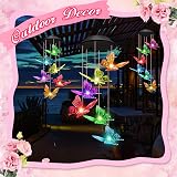 Winzwon Butterfly Wind Chimes Solar Lights Outdoor Garden Decor view 5
