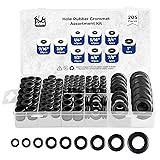 Rubber Grommets for Wiring-205pcs in 9 Sizes