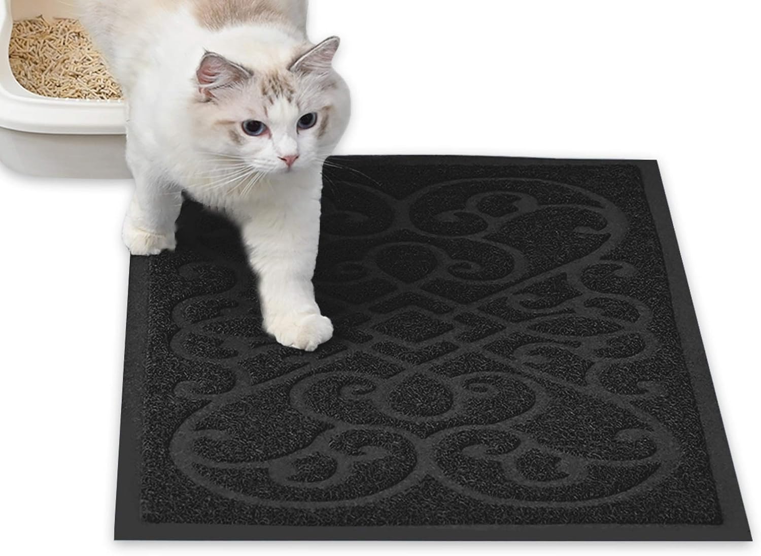 PetLike Cat Litter Mat Kitty Litter Mats, Traps Litter from