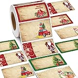 Outus 500 Pieces Christmas Tags Self Adhesive Gift