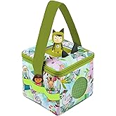 Annmore Carrying Case for Tonie Figures and Toniebox, Organizer for Toniebox Starter Set, Easy to Transport and Storage, Flamingo