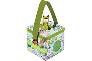 ANNMORE Carrying Case for Tonie Figures and Toniebox, Organizer for Toniebox Starter Set, Easy to Transport and Storage, Flamingo
