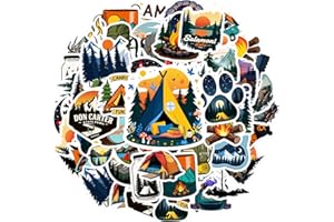 50pcs Camping Hiking Nature Adventure Outdoor Outdoor Adventure Stickers Waterproof Graffiti Wilderness Stationery Stickers f