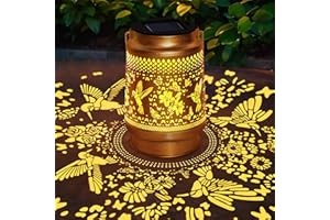 YEUAGO Christmas Gifts for Women,Hummingbird Solar Lantern Outdoor Waterproof, Mothers Day Gifts Hanging Garden Lights with Metal Design - Patio Decor, Solar Lights Metal Decor for Yard, Patio,Backyard