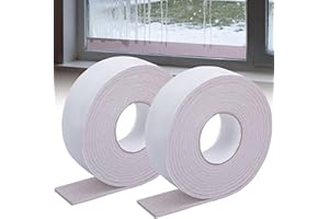 moonoom 2 Roll 16.4 Ft x 2'' Window Condensation Absorber Strip, Thickened Window Moisture Absorbent Tape, Reusable Condensat