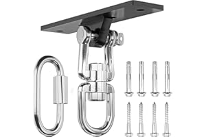 VivaZen Heavy Bag Hanger,Punching Bag Mount Hanger Bracket,Ceiling Mount Hook 360°Rotation Wood Beam Holder Body Weight Strength Training Systems,Suitable for Swings and sandbags(900 LB Capacity)