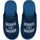 FOCO NBA Men's Official Primary Logo Wordmark Stacked Team Logo Scuff Slide Slippers