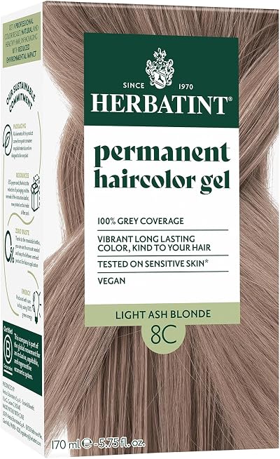 Herbatint Hair Dye 8C Light Ash Blonde 150 ml Permanent Gel