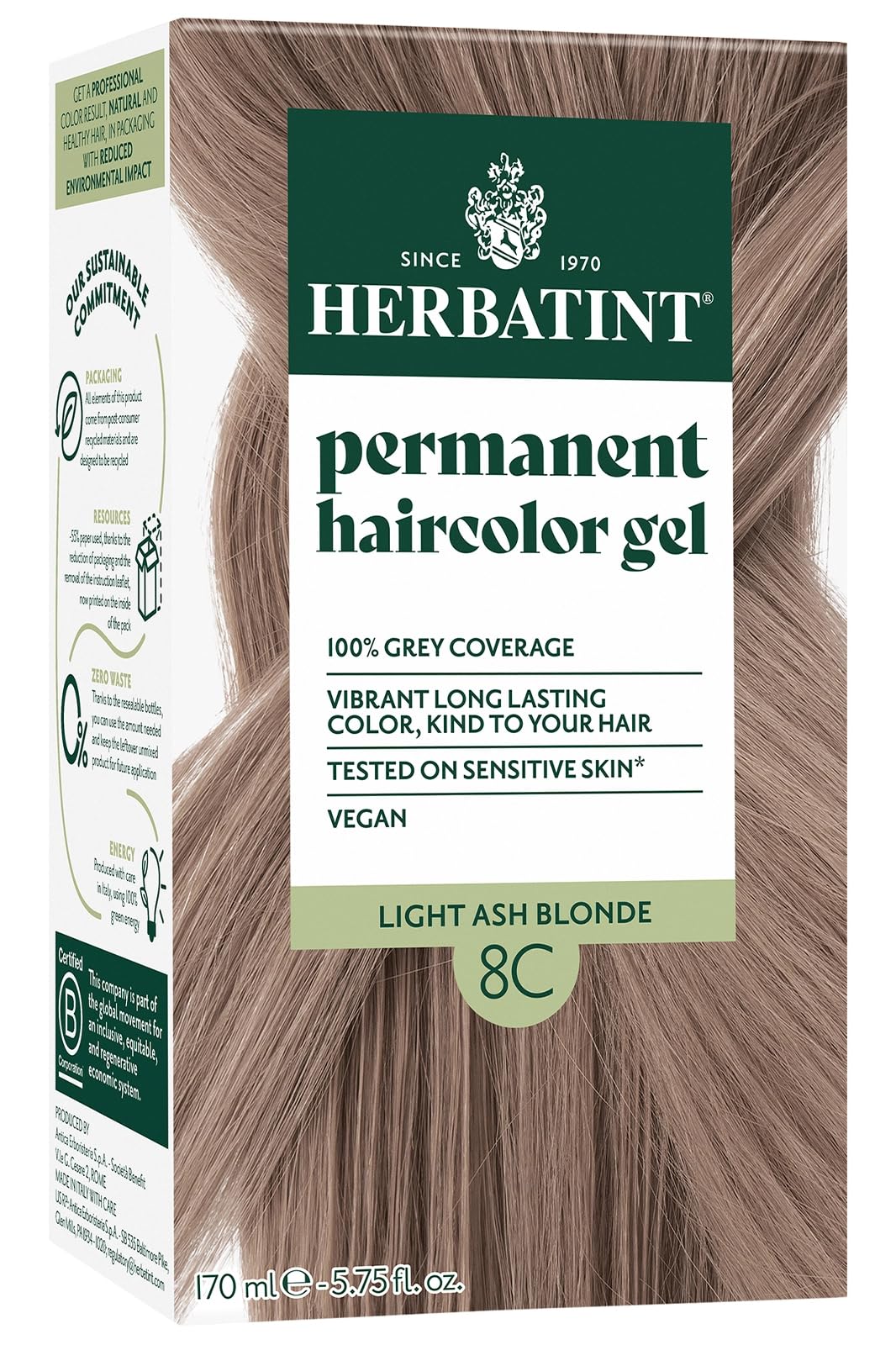 Herbatint | Hair Dye 8C Light Ash Blonde
